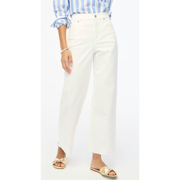 Madewell Denim - NWT J.CREW Factory Wide-Leg Crop Jean in All-Day Stretch Size 26 MSRP $118